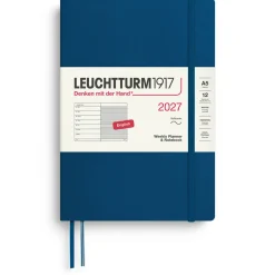 Kalender Weekly Planner & Notebook 2027 A5 Soft Cover Indigo