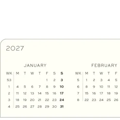 Kalender Weekly Planner & Notebook 2027 A6 Forest Green
