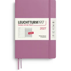 Kalender Weekly Planner & Notebook 2027 A5 Dusty Rose