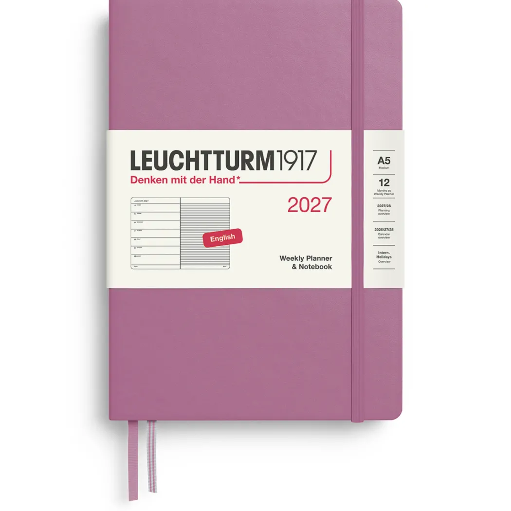 Kalender Weekly Planner & Notebook 2027 A5 Dusty Rose