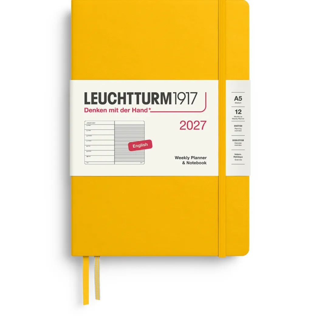 Kalender Weekly Planner & Notebook 2027 A5 Sunflower