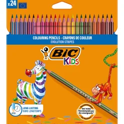 Kids Evolution Stripes Färgpennor 24-set (5 år+)