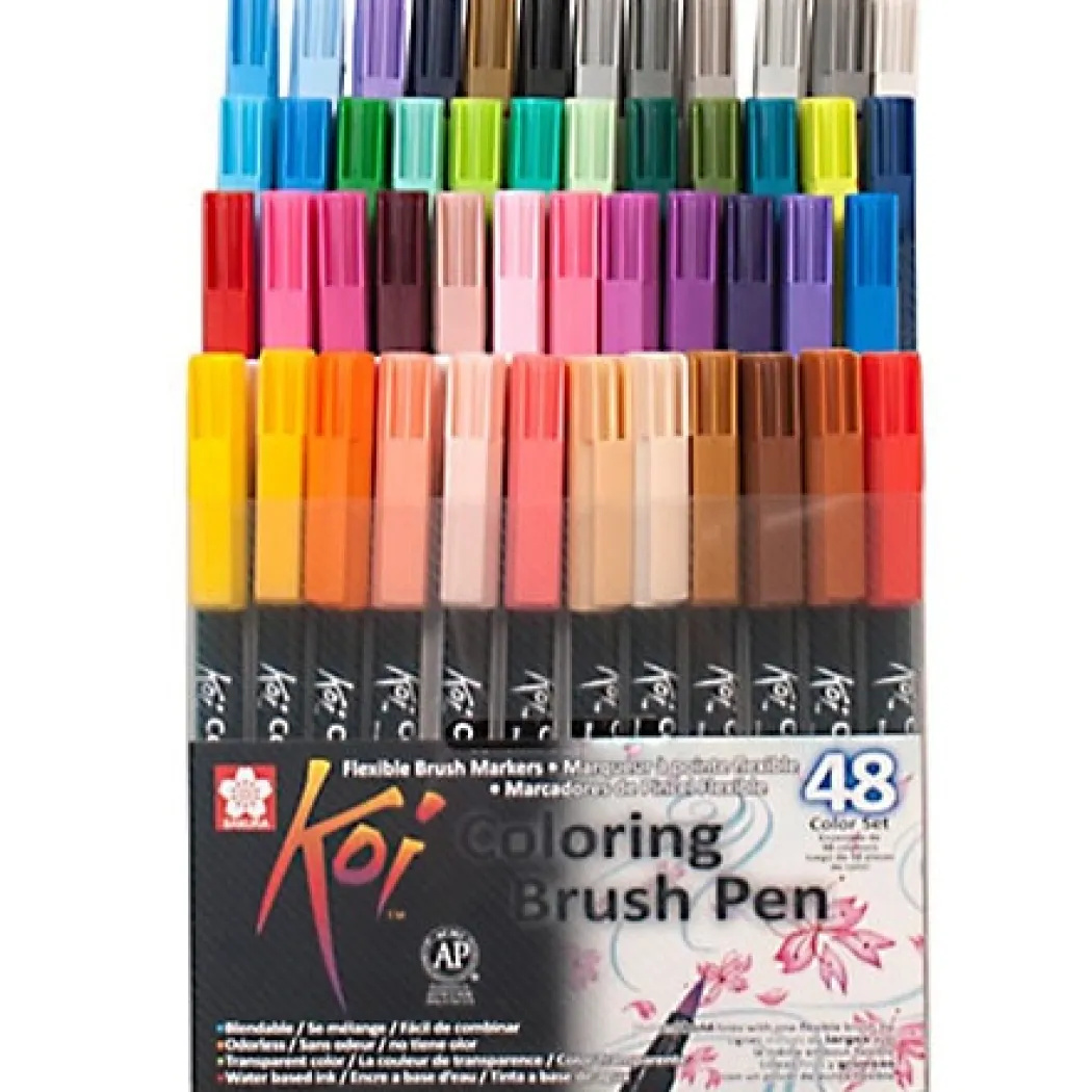 Koi Coloring Brush Pen 48-set