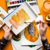 l'Aquarelle Akvarellfärg i metallask 12 halvkoppar