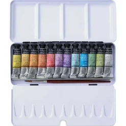 l'Aquarelle Akvarellfärg Iridescent Colours 12x10 ml