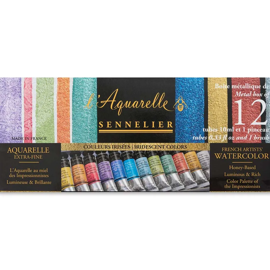 l'Aquarelle Akvarellfärg Iridescent Colours 12x10 ml