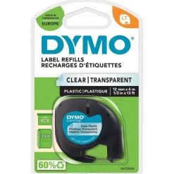 LetraTag etiketter Plast 12 mm x 4 m