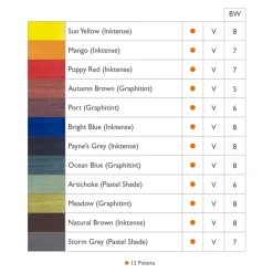 Line & Wash Paint Pan Set 12 halvkoppar