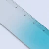 Linjal Aluminium 15 cm Silver/Turquoise