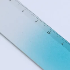 Linjal Aluminium 15 cm Silver/Turquoise