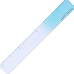 Linjal Aluminium 15 cm Silver/Turquoise