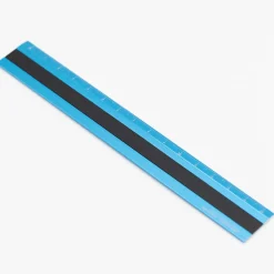 Linjal Aluminium/Läder 15 cm Turquoise/Black
