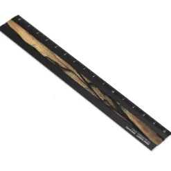 Linjal Aluminium/Trä 15 cm Black/Pale Moon Ebony