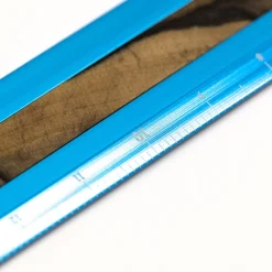 Linjal Aluminium/Trä 15 cm Turquoise/Pale Moon Ebony