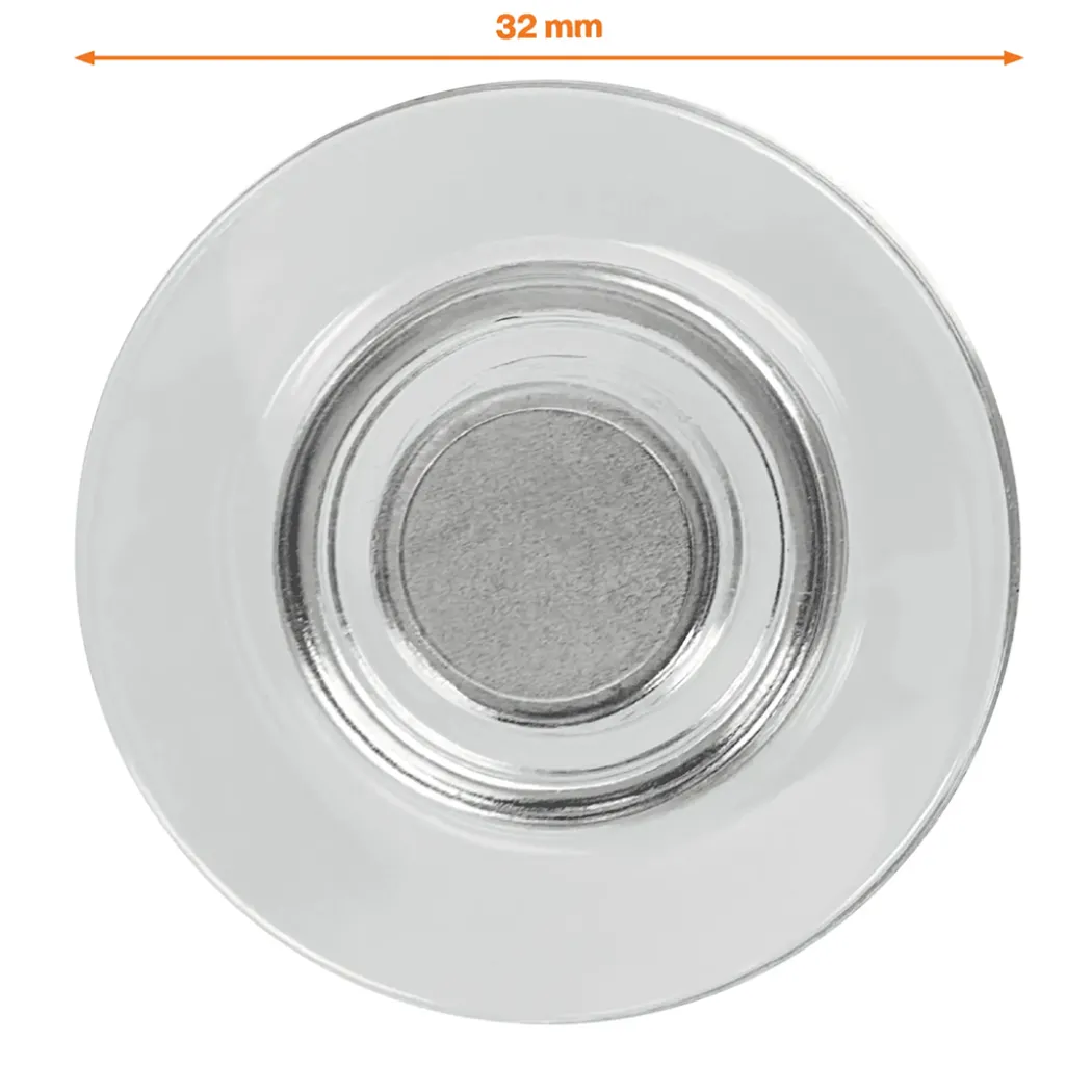 Magneter 32 mm Extra-starka 10-pack Clear