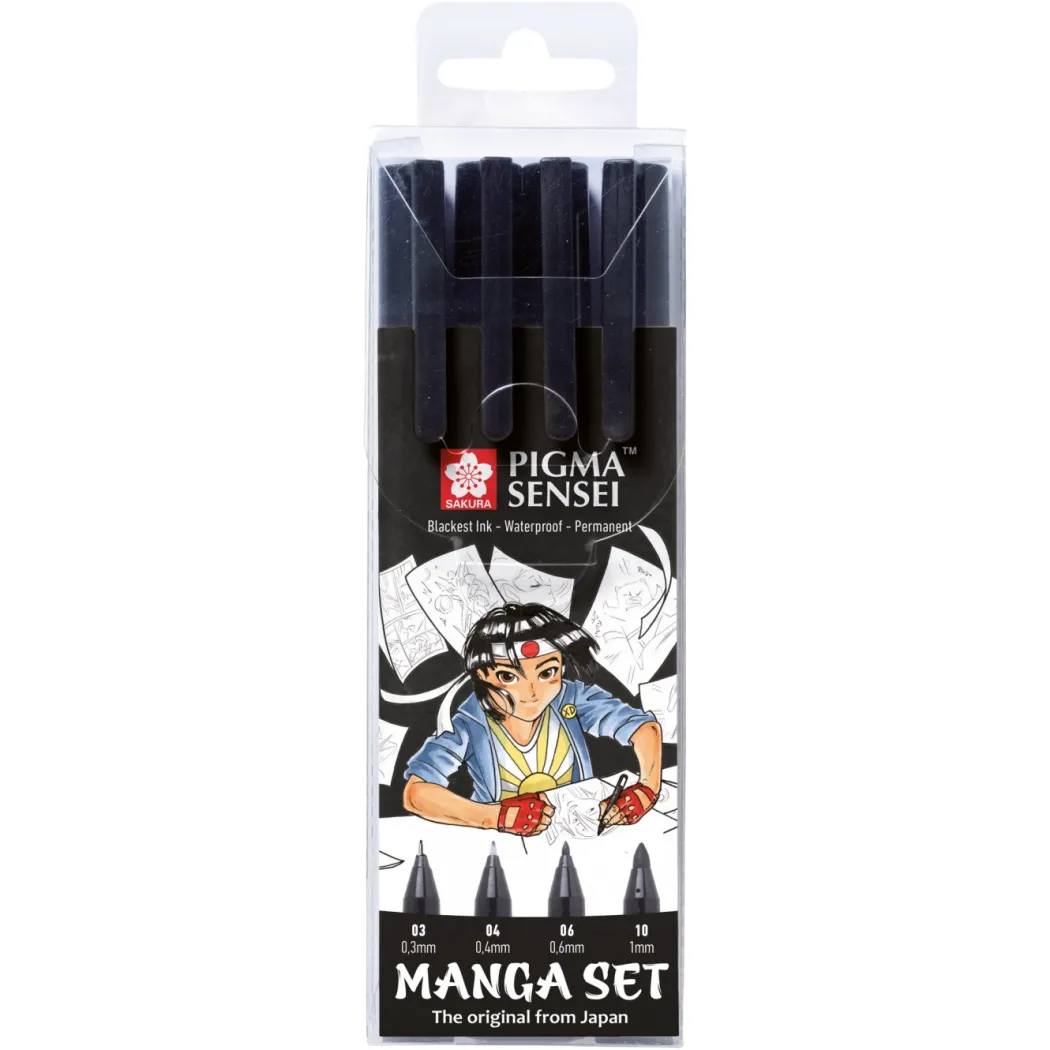 Manga Pigma Sensei Black 4-set