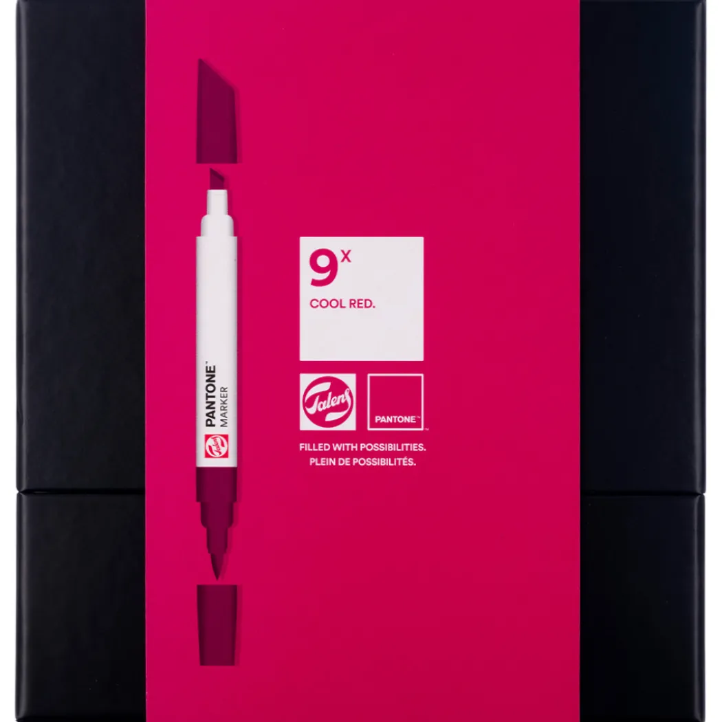 Marker 9-set Cool Red