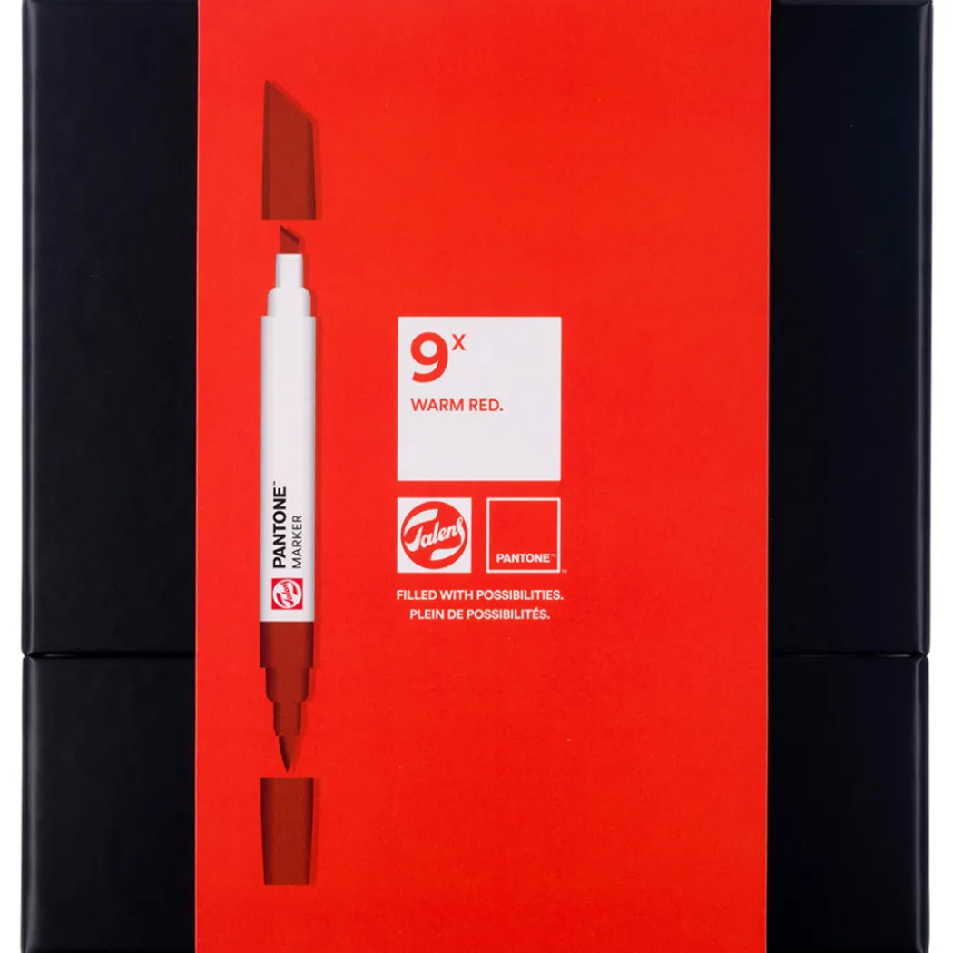 Marker 9-set Warm Red