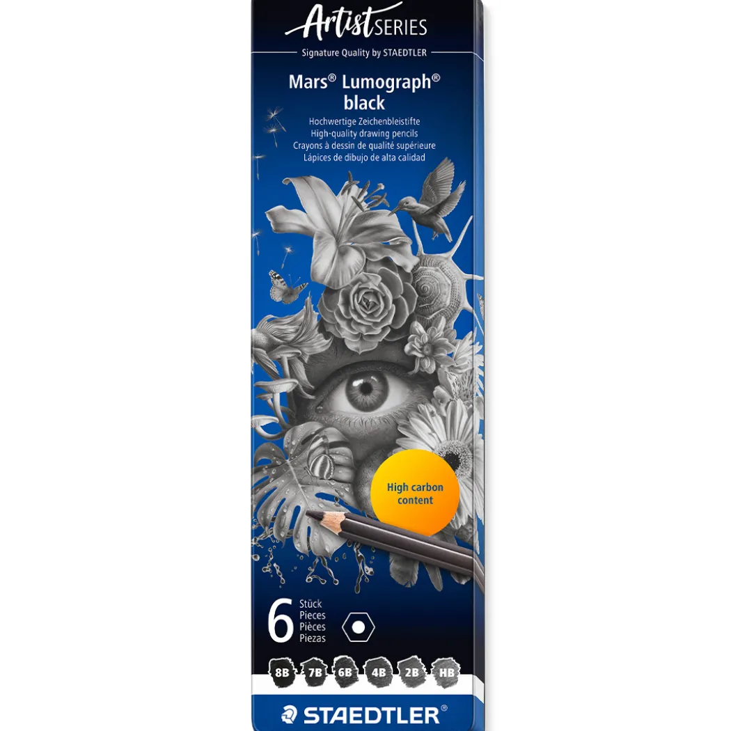 Mars Lumograph Black 6-set