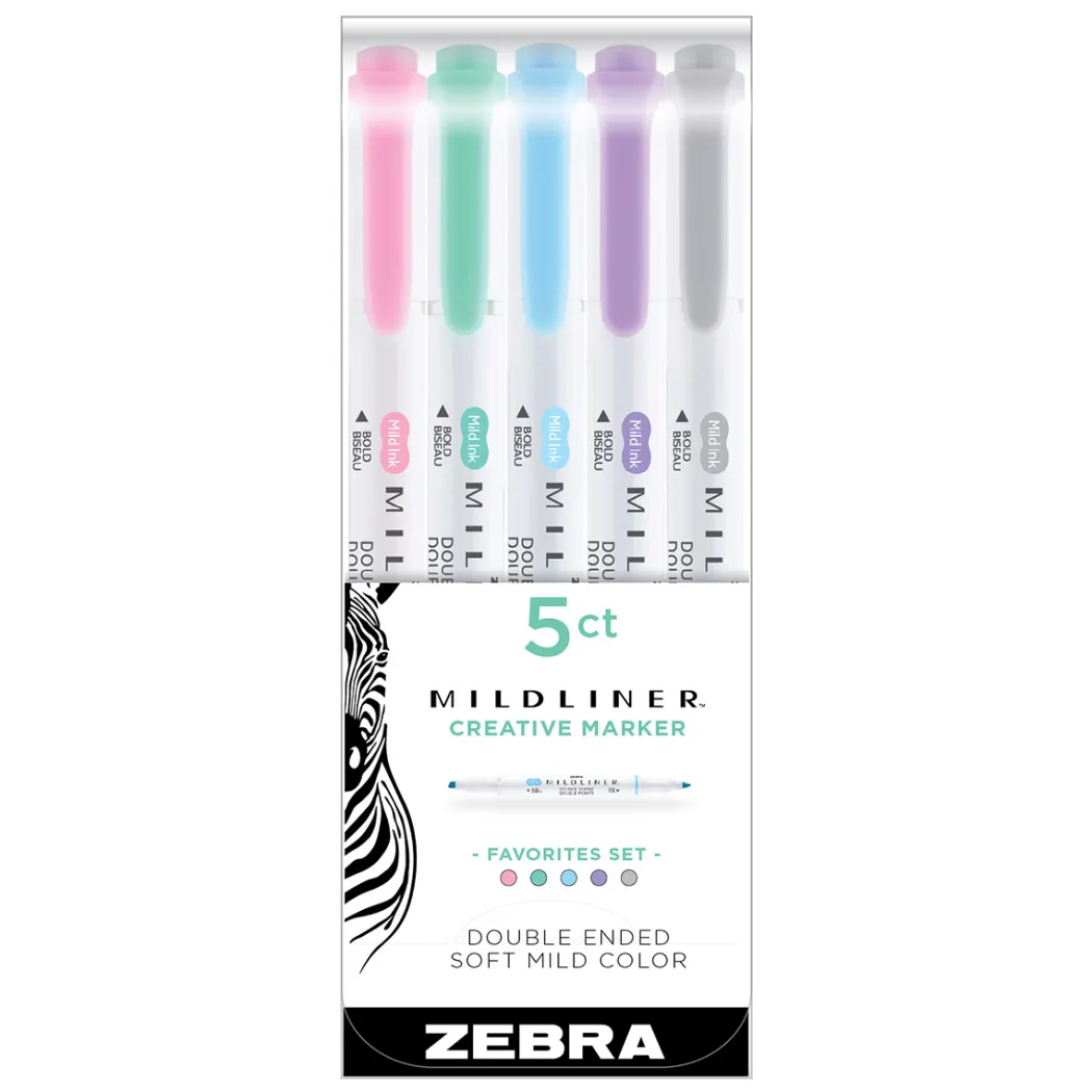 Mildliner 5-pack Favorites set
