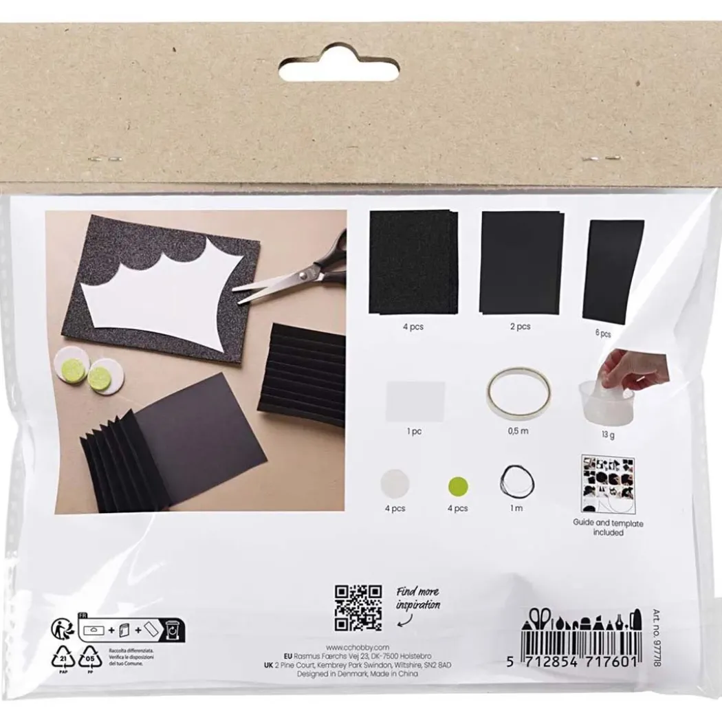 Mini DIY-kit Pappersdekoration Fladdermöss (5 år+)