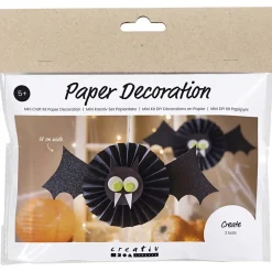 Mini DIY-kit Pappersdekoration Fladdermöss (5 år+)