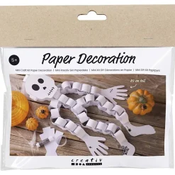 Mini DIY-kit Pappersdekoration Skelett (5 år+)