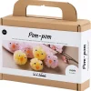Mini DIY-kit Pompom Kycklingar