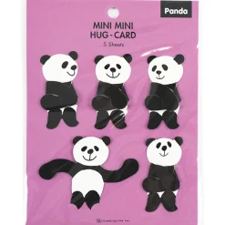 Mini-kort Panda 5-pack