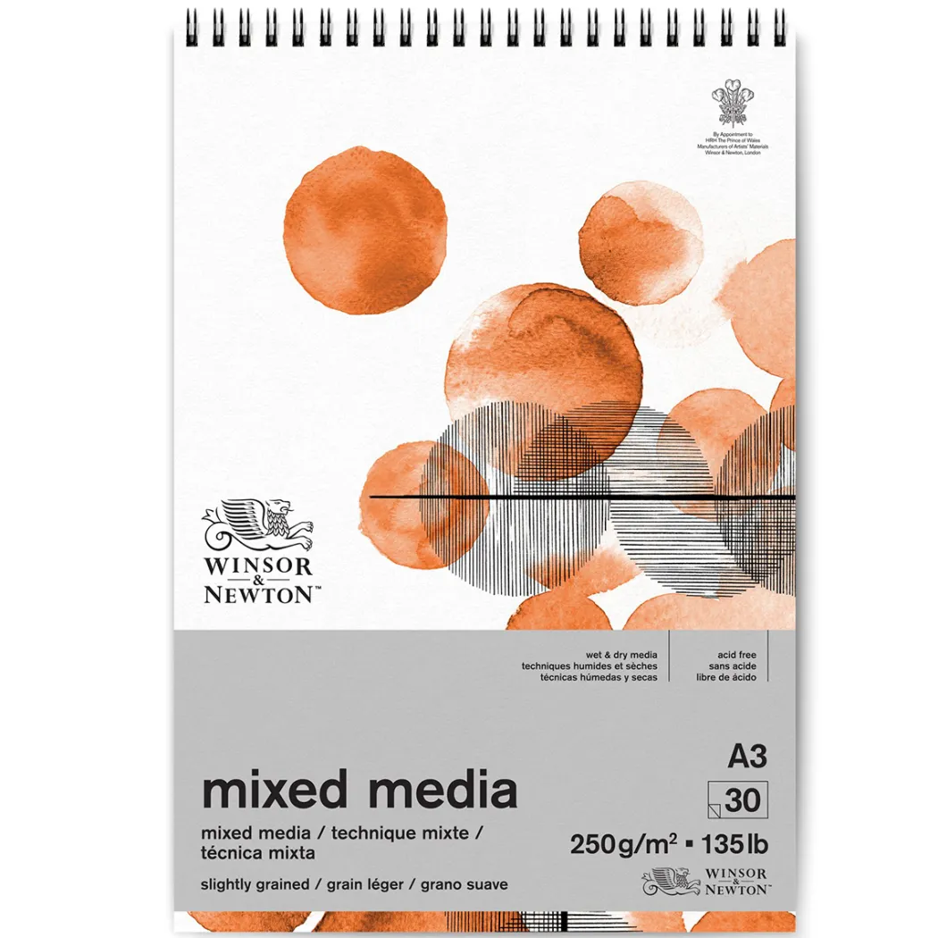 Mixed Media Spiralblock A3 250g