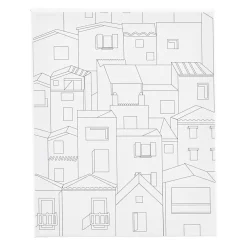 Målarduk med tryck 24x30cm 360g Medelhavsstad