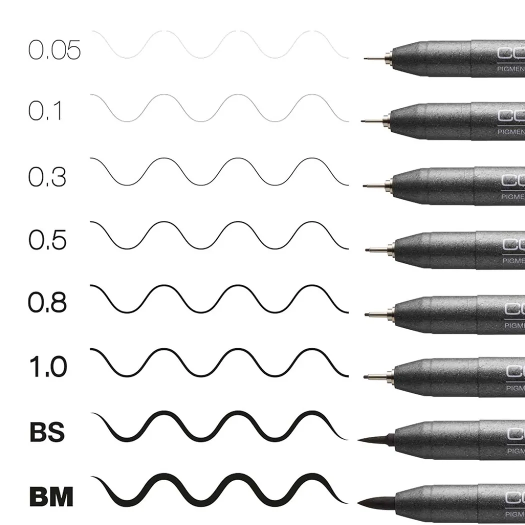 Multiliner Classic 8-set Black