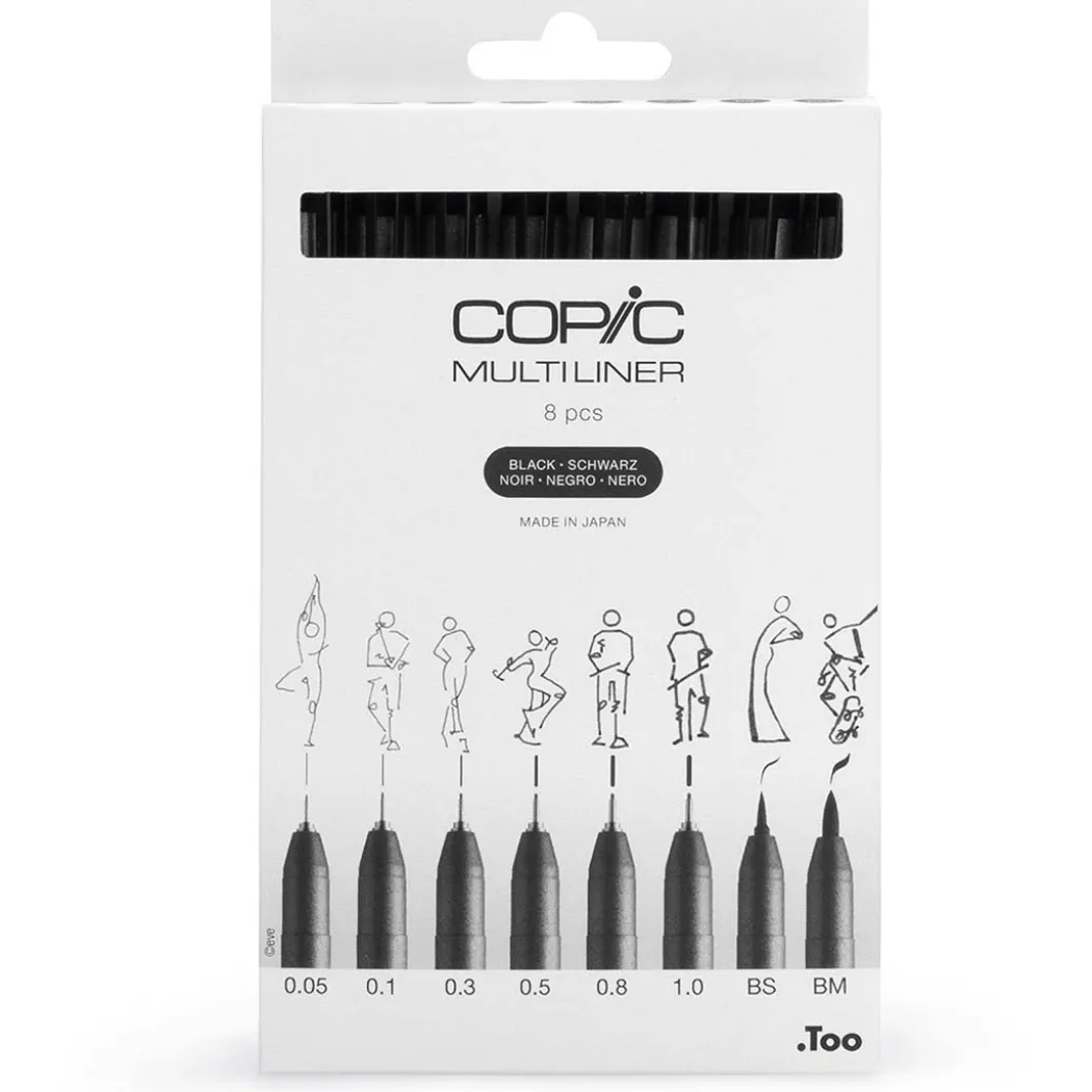 Multiliner Classic 8-set Black