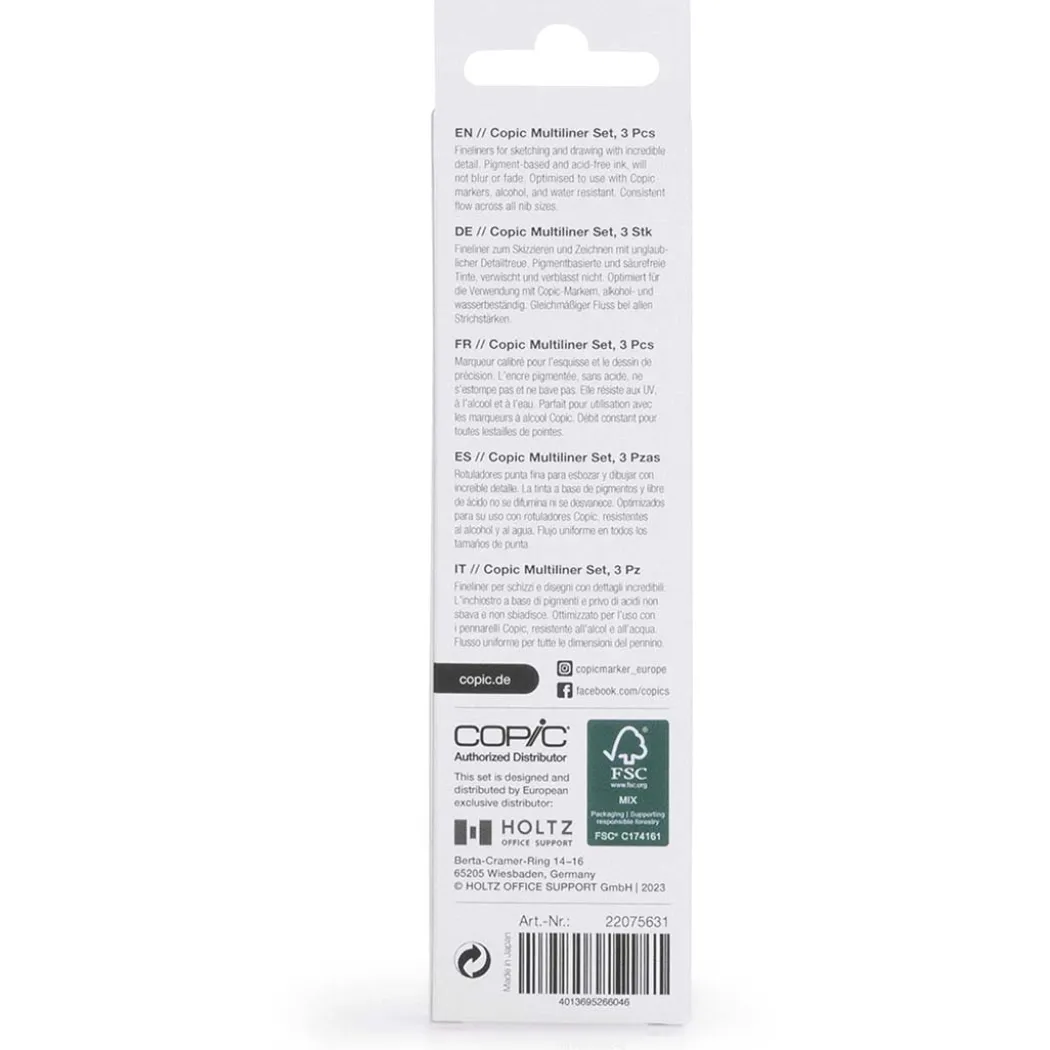 Multiliner Classic 3-set Black Fine