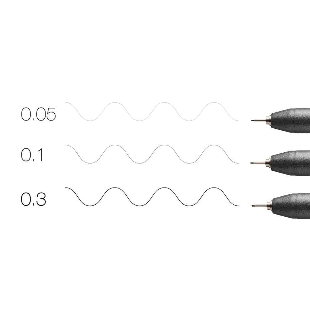 Multiliner Classic 3-set Black Fine