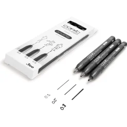 Multiliner Classic 3-set Black Medium