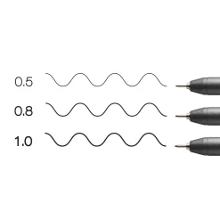 Multiliner Classic 3-set Black Broad
