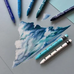 Neocolor II Aquarelle 84-set i träskrin