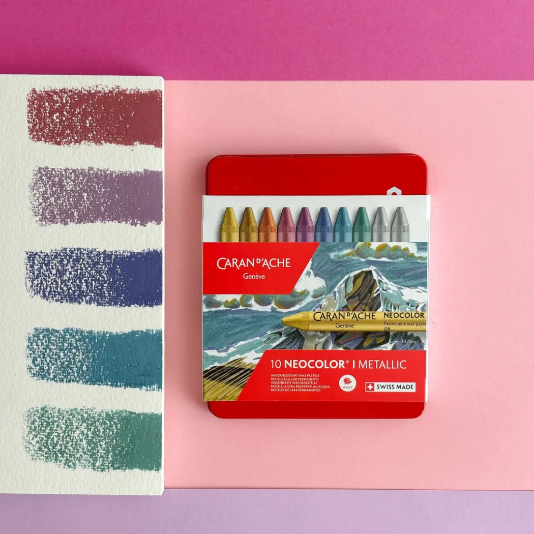 Neocolor I Pastellkritor Metallic 10-set