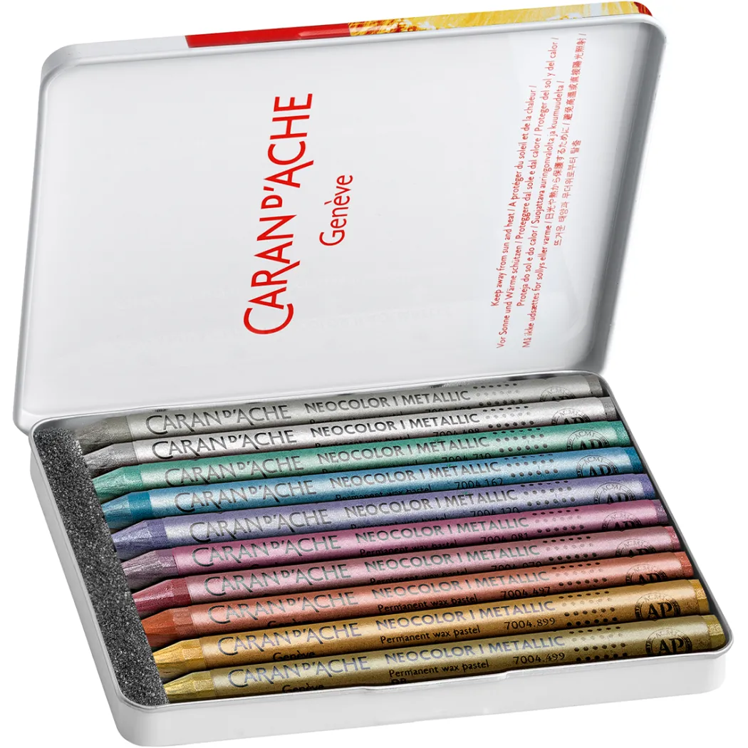 Neocolor I Pastellkritor Metallic 10-set