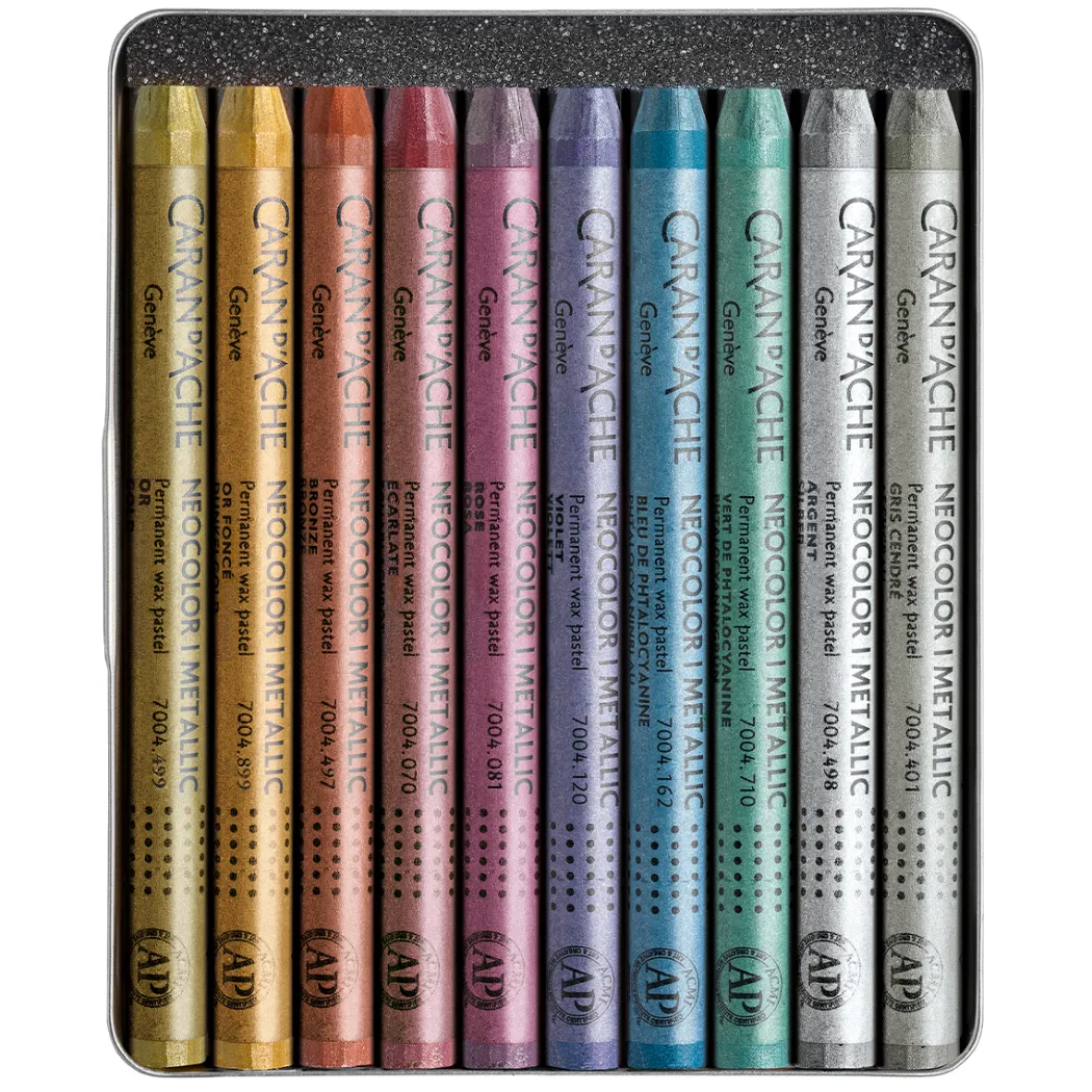 Neocolor I Pastellkritor Metallic 10-set