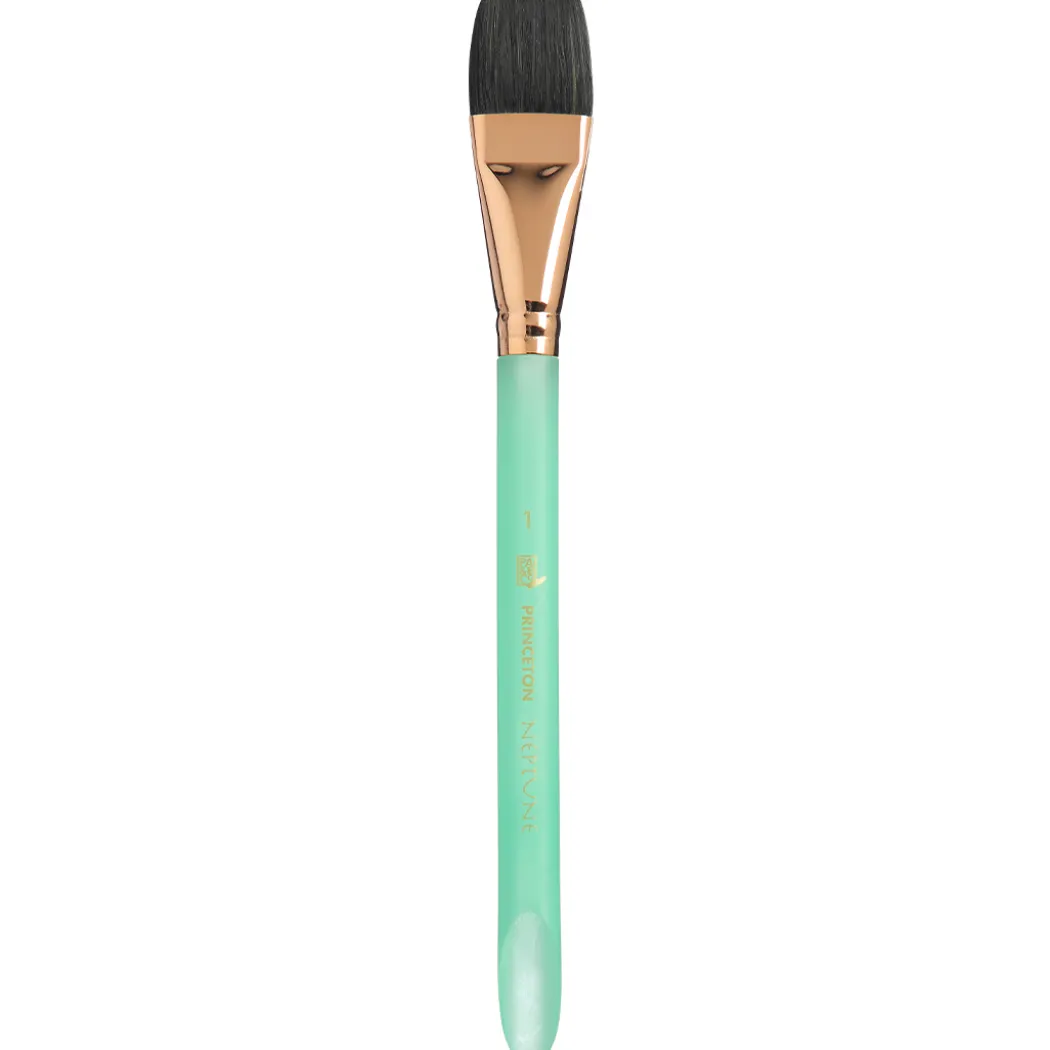 Neptune Syntetpensel kort skaft Aquarelle Flat St 1