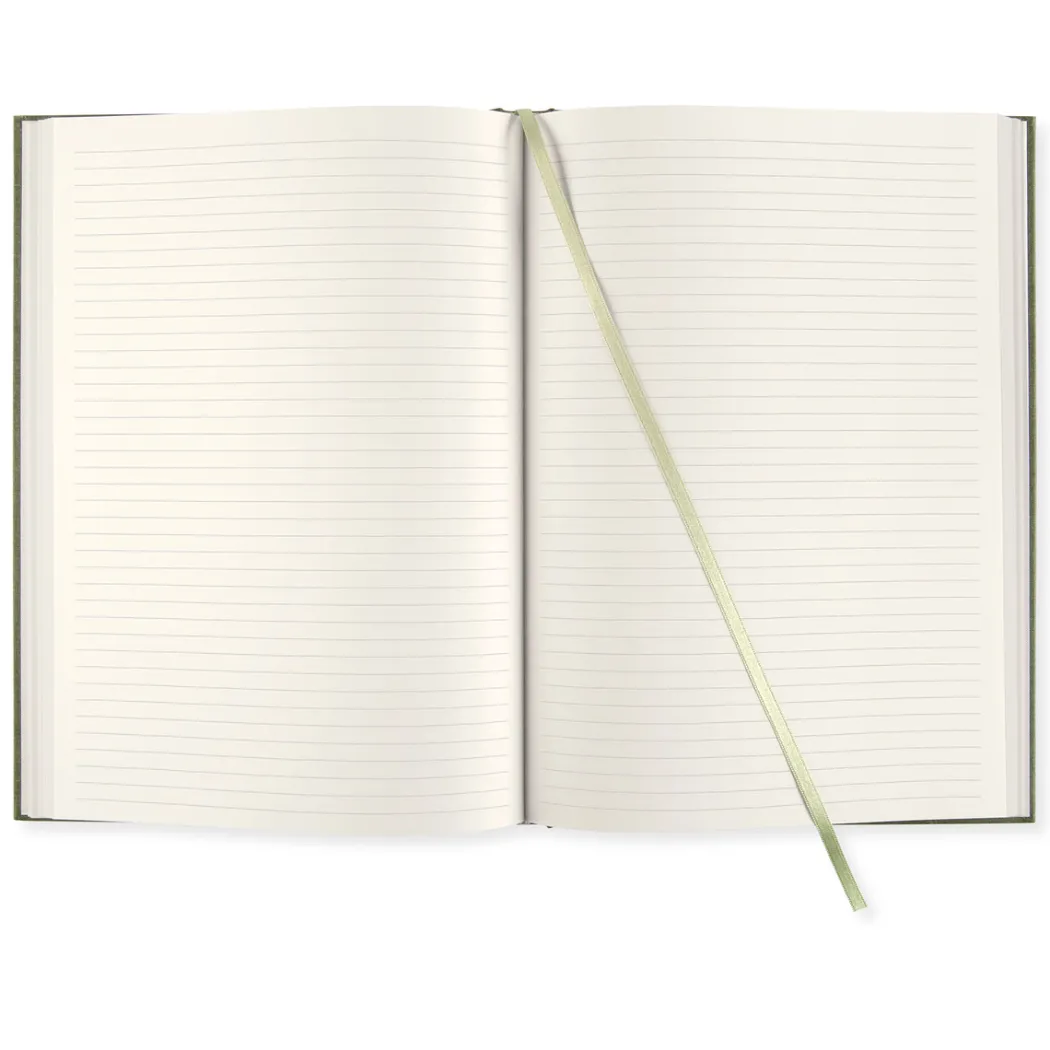 Notebook A4 Linjerad Khaki Green