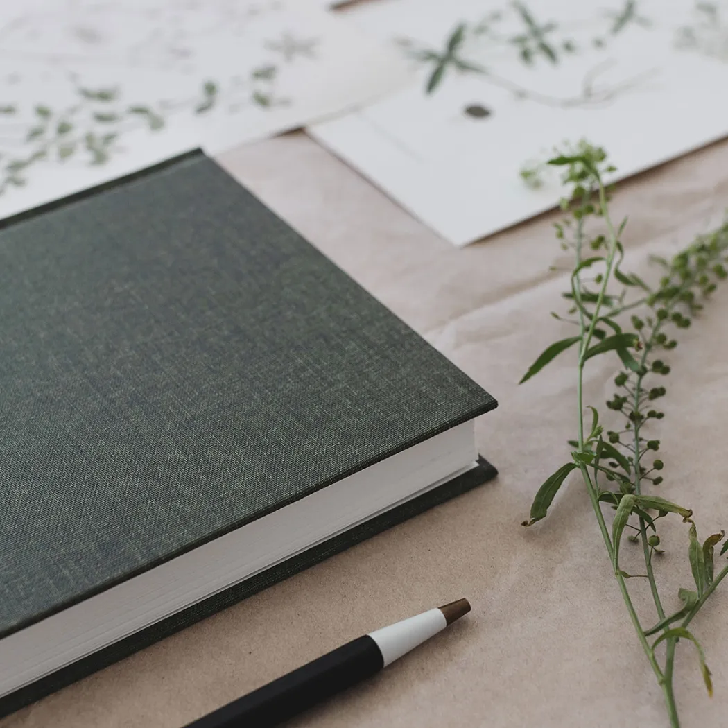 Notebook A5 Linjerad Khaki Green