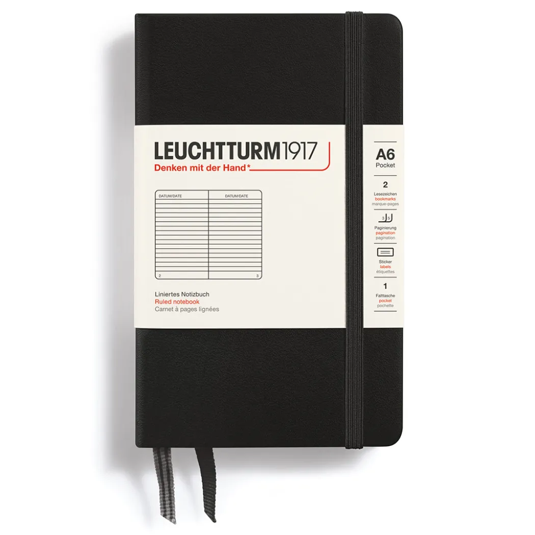 Notebook A6 Pocket Black