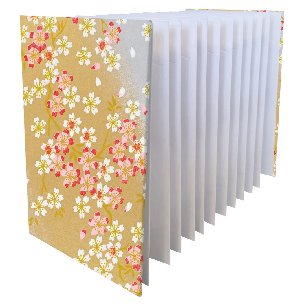 Notebook Goshuincho Gold Flower