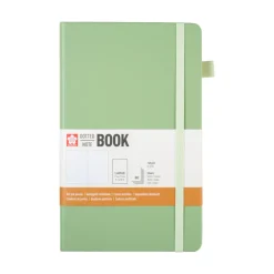 Notebook 13x21 cm Hard Cover Pale Patina Dotted