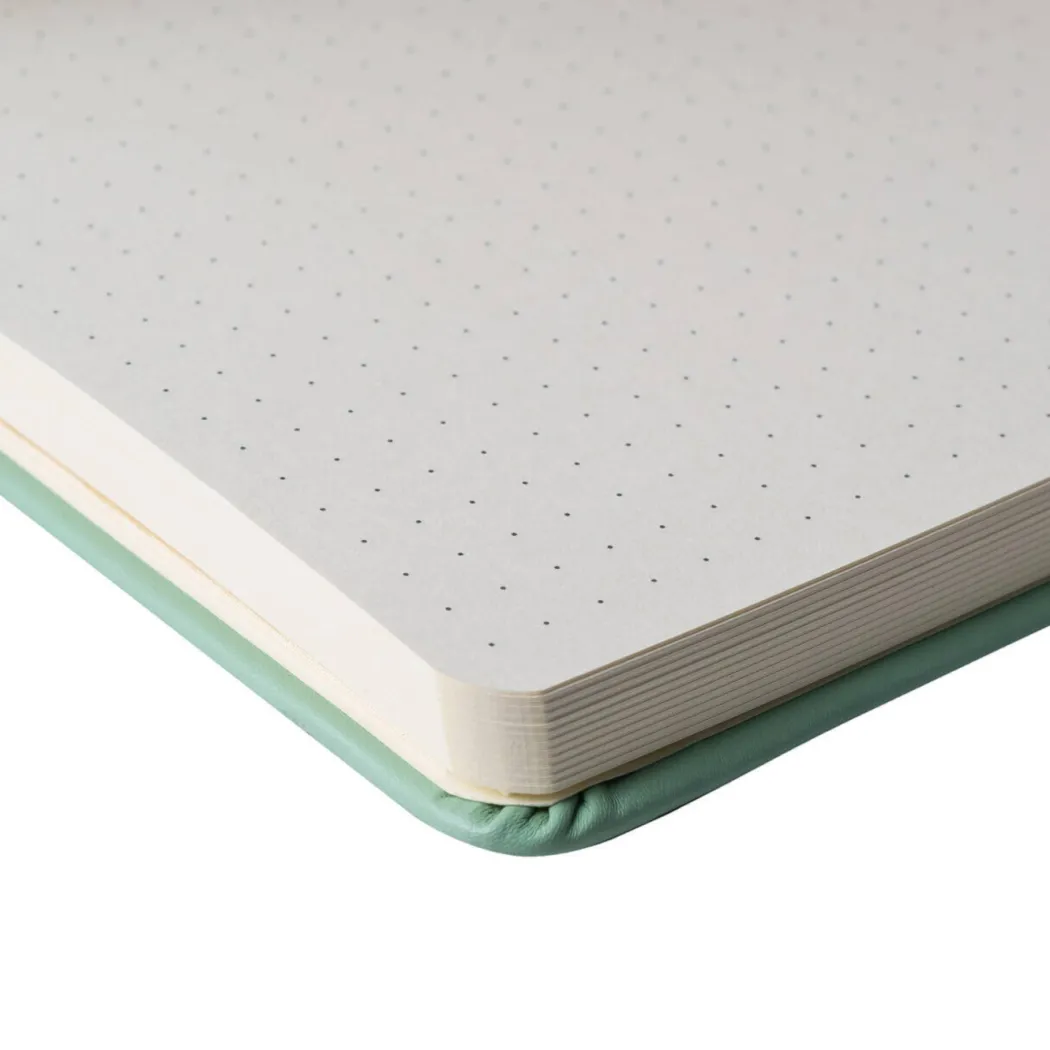 Notebook 13x21 cm Hard Cover Pale Patina Dotted