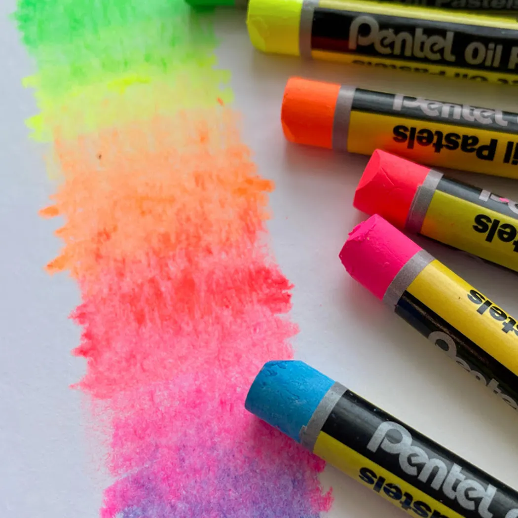Oljepastell Fluo 6-set