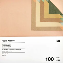 Origamipapper Duo Colour Earthy 15x15 cm 100 ark